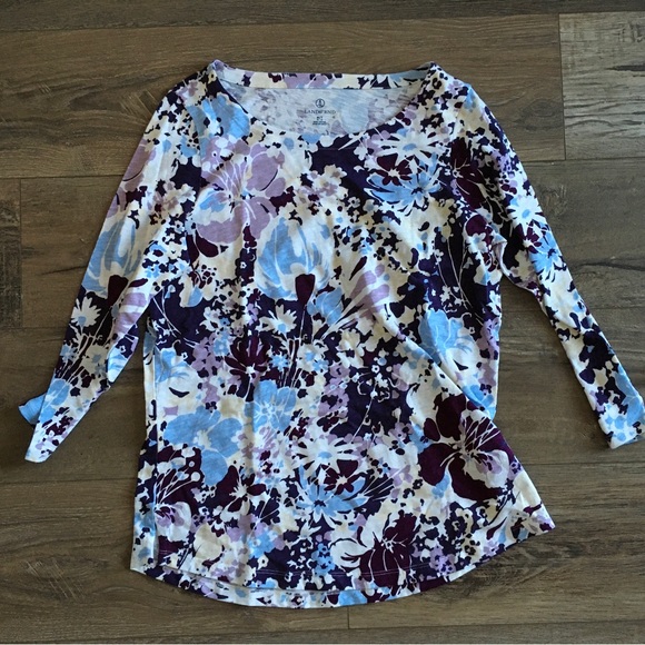 2 TALL Medium Long Sleeve Land’s End Shirts NEVER WORN - Picture 2 of 2